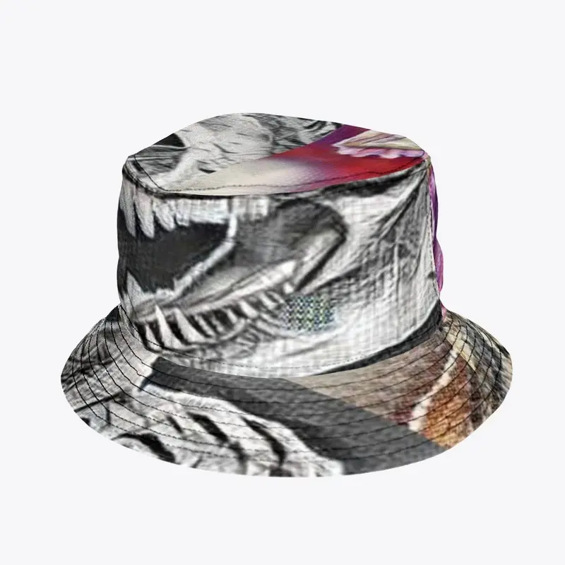 dino inspired bucket hat