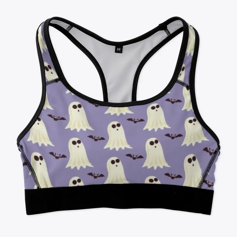 Ghosts and Bats Sport Bra